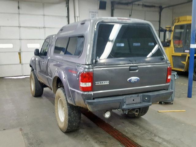 1FTYR11E66PA60728 - 2006 FORD RANGER GRAY photo 3