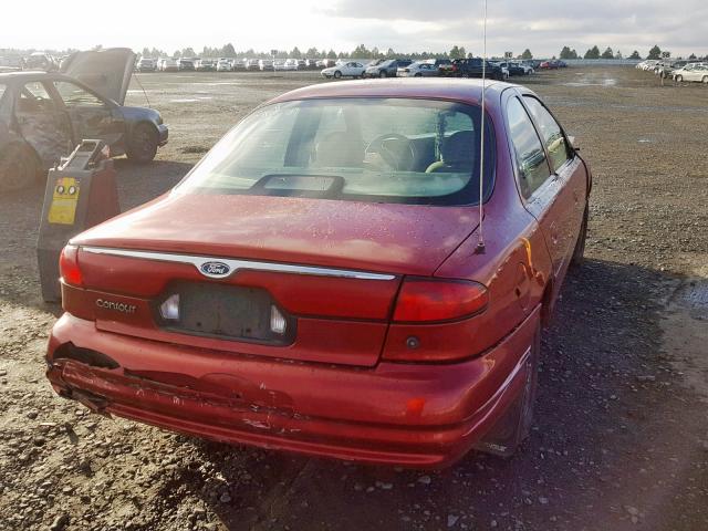 1FAFP6632WK209530 - 1998 FORD CONTOUR LX BURGUNDY photo 4