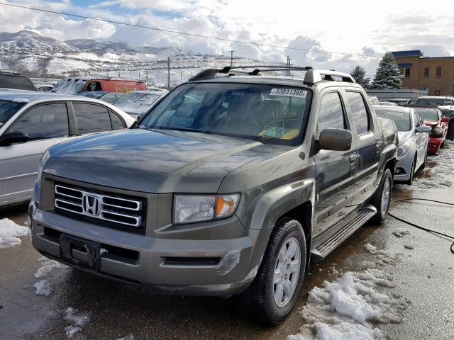 2HJYK16526H523414 - 2006 HONDA RIDGELINE GREEN photo 2