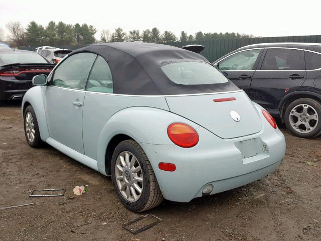 3VWCM21Y94M306924 - 2004 VOLKSWAGEN NEW BEETLE BLUE photo 3