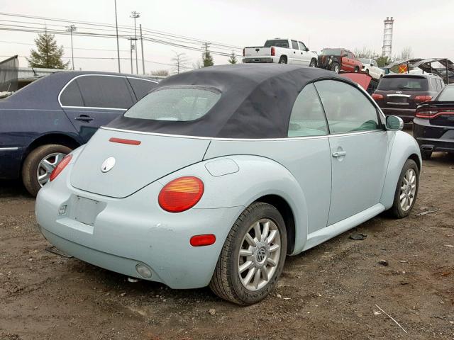 3VWCM21Y94M306924 - 2004 VOLKSWAGEN NEW BEETLE BLUE photo 4