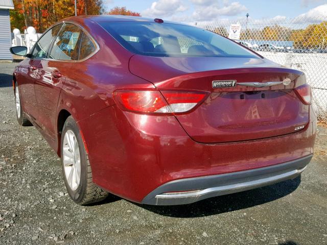 1C3CCCABXFN535598 - 2015 CHRYSLER 200 LIMITE RED photo 3