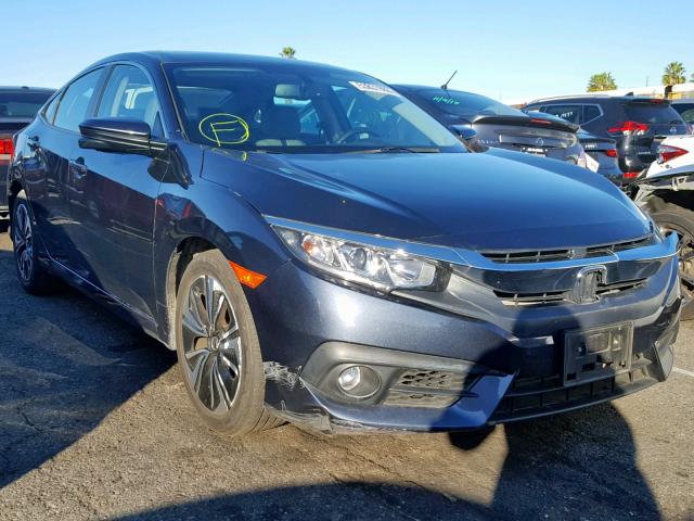 19XFC1F77GE217901 - 2016 HONDA CIVIC EXL BLUE photo 1