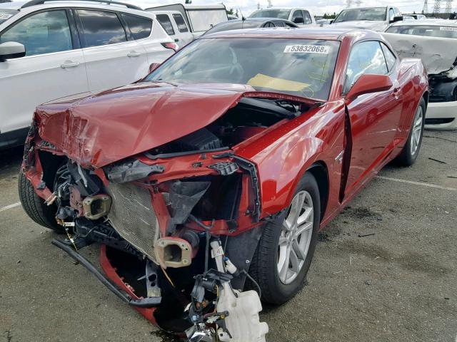 2G1FA1E39F9301275 - 2015 CHEVROLET CAMARO LS RED photo 2