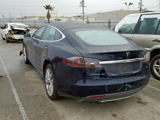 5YJSA1H16EFP28665 - 2014 TESLA MODEL S Mavi foto 3