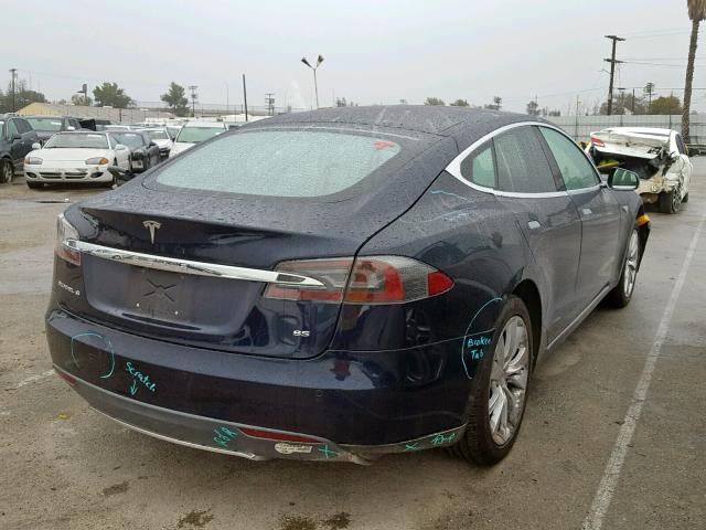 5YJSA1H16EFP28665 - 2014 TESLA MODEL S Mavi foto 4