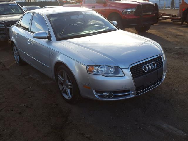 WAUDF78E27A283270 - 2007 AUDI A4 2.0T QU SILVER photo 1