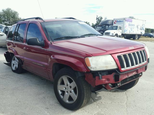 1J4GW58N64C152213 - 2004 JEEP GRAND CHER BURGUNDY photo 1