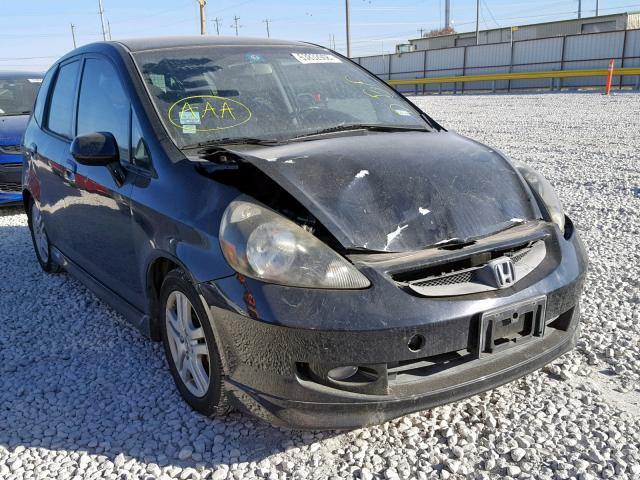 JHMGD38658S072212 - 2008 HONDA FIT SPORT BLACK photo 1