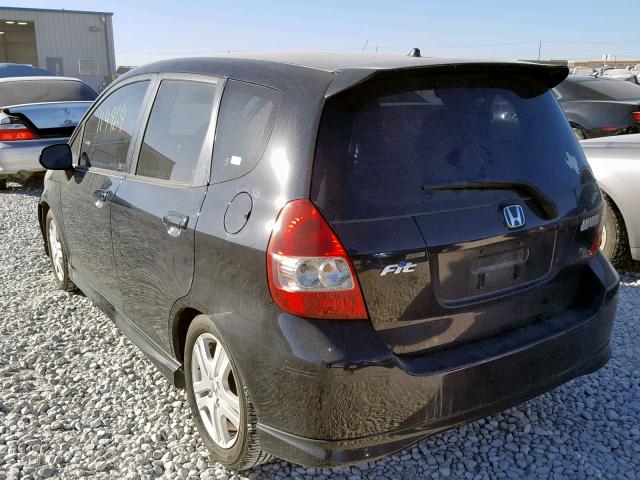 JHMGD38658S072212 - 2008 HONDA FIT SPORT BLACK photo 3