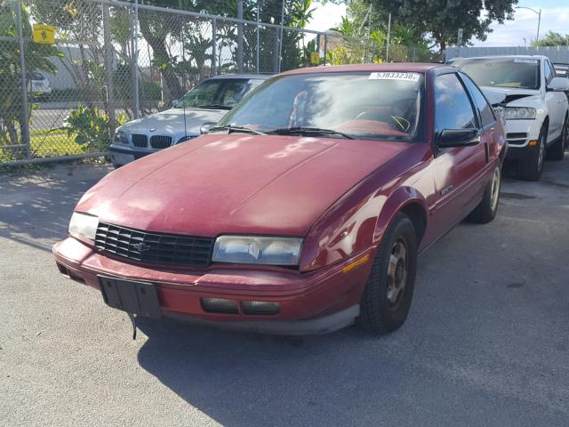 1G1LV13T6ME102995 - 1991 CHEVROLET BERETTA RED photo 2