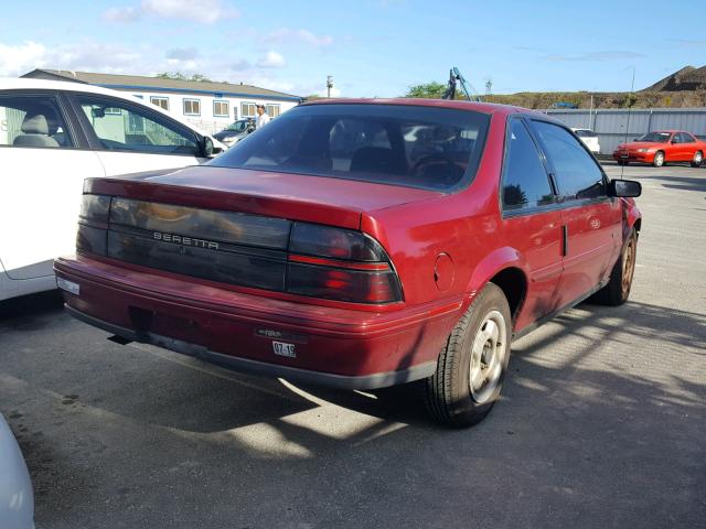 1G1LV13T6ME102995 - 1991 CHEVROLET BERETTA RED photo 4