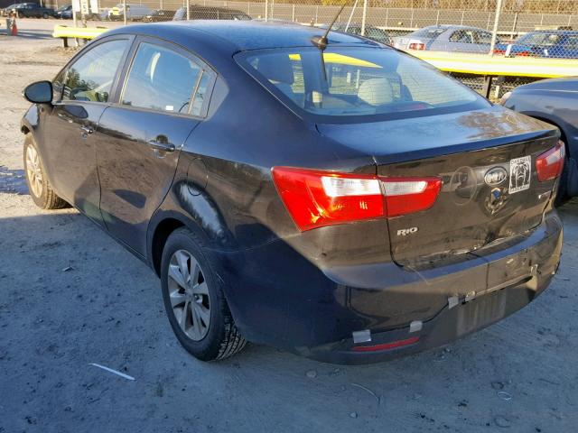 KNADN4A39D6114324 - 2013 KIA RIO EX BLACK photo 3