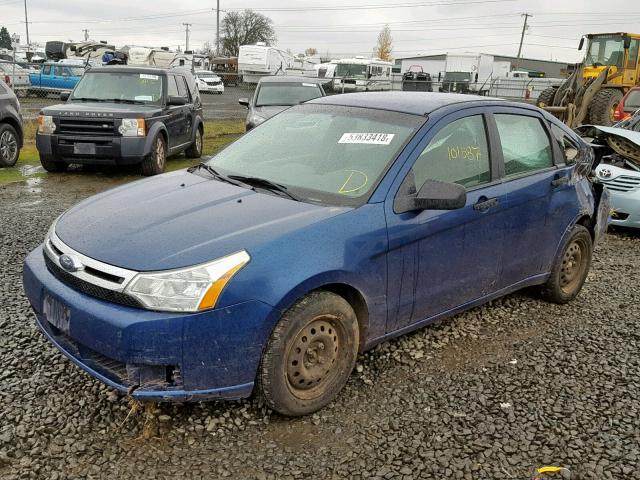 1FAHP34N78W210907 - 2008 FORD FOCUS S/SE BLUE photo 2