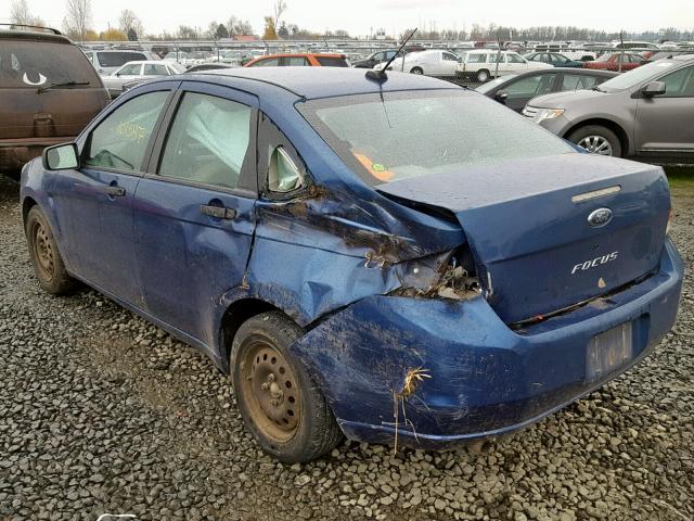 1FAHP34N78W210907 - 2008 FORD FOCUS S/SE BLUE photo 3