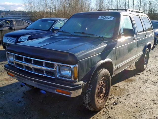 1GNDT13W8P2195320 - 1993 CHEVROLET BLAZER S10 GREEN photo 2