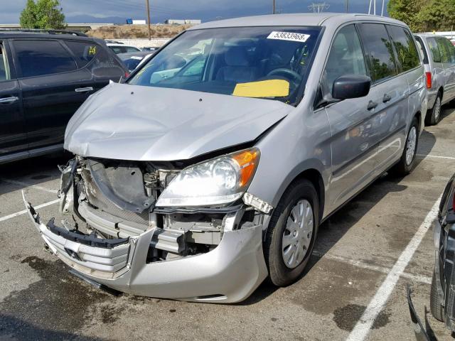 5FNRL38259B059324 - 2009 HONDA ODYSSEY LX SILVER photo 2