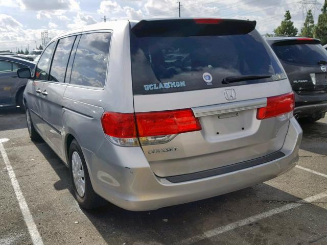 5FNRL38259B059324 - 2009 HONDA ODYSSEY LX SILVER photo 3