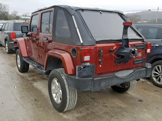 1J4GB59127L131435 - 2007 JEEP WRANGLER S BURGUNDY photo 3