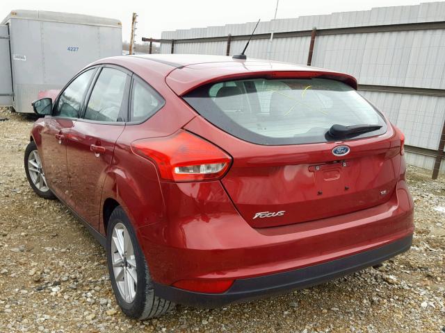 1FADP3K28FL318989 - 2015 FORD FOCUS SE RED photo 3