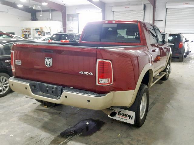 3C63RRNL1FG653152 - 2015 RAM 3500 LONGH BURGUNDY photo 4