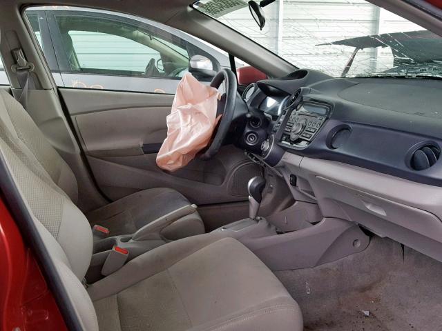 JHMZE2H54AS015058 - 2010 HONDA INSIGHT LX BURGUNDY photo 5