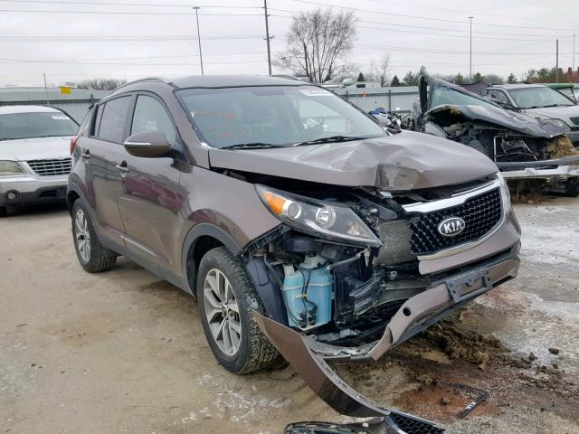 KNDPB3AC9E7600047 - 2014 KIA SPORTAGE B BROWN photo 1