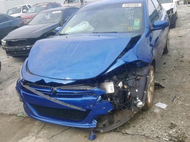 1C3CDFBA2DD153010 - 2013 DODGE DART SXT BLUE photo 9