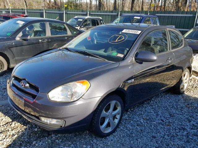 KMHCN36C77U040883 - 2007 HYUNDAI ACCENT SE GRAY photo 2