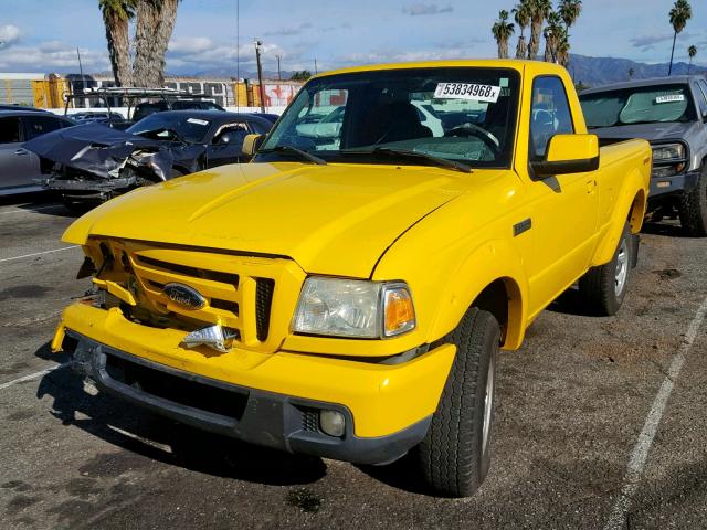 1FTYR10U66PA05933 - 2006 FORD RANGER YELLOW photo 2