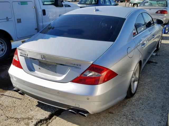 WDDDJ77X48A120437 - 2008 MERCEDES-BENZ CLS 63 AMG SILVER photo 4