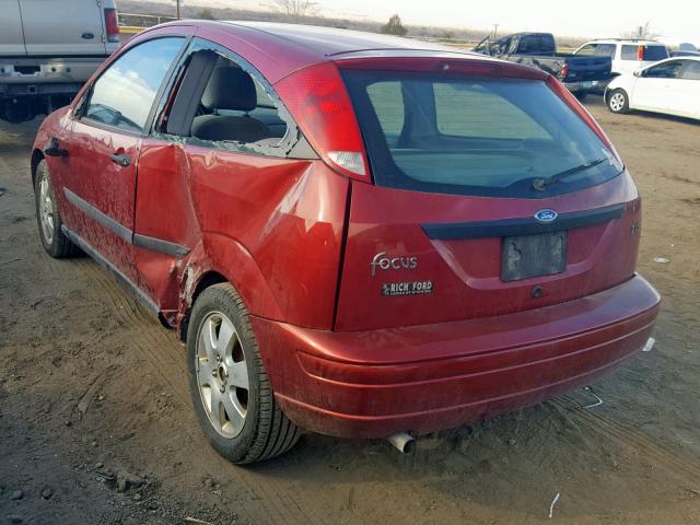 3FAFP31322R183202 - 2002 FORD FOCUS ZX3 RED photo 3