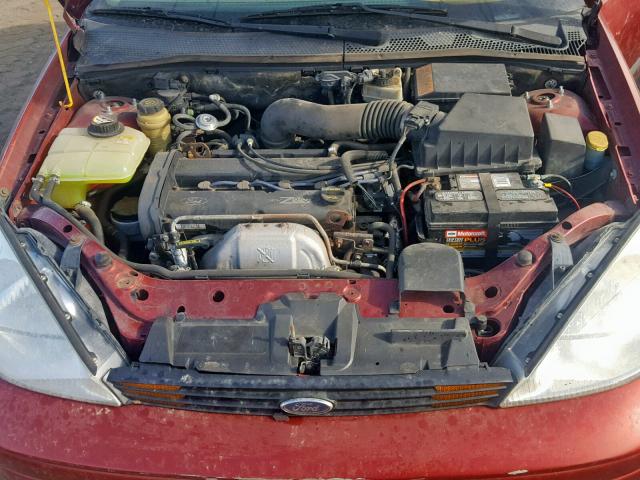 3FAFP31322R183202 - 2002 FORD FOCUS ZX3 RED photo 7