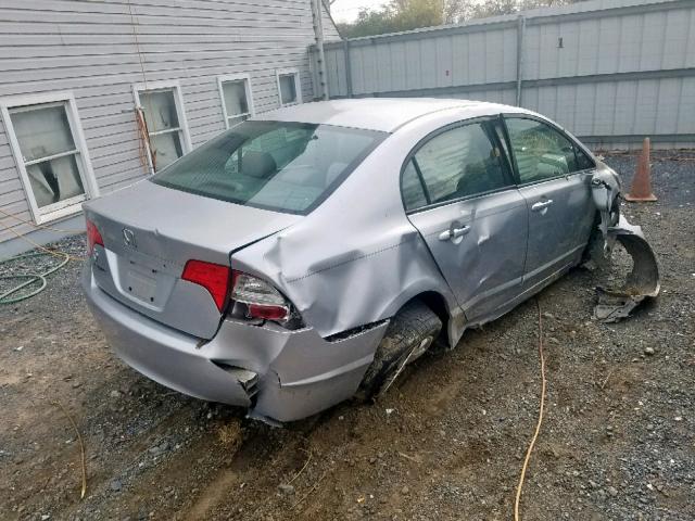 2HGFA16557H302598 - 2007 HONDA CIVIC LX SILVER photo 4