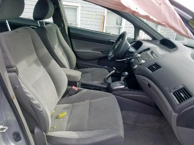 2HGFA16557H302598 - 2007 HONDA CIVIC LX SILVER photo 5