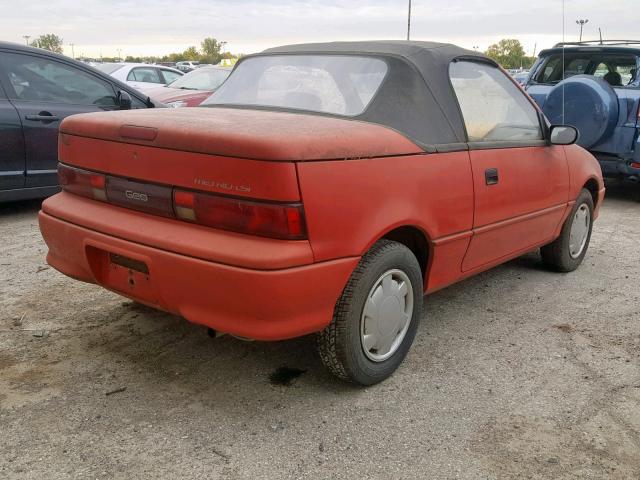 JG1MR336XPK209598 - 1993 GEO METRO LSI RED photo 4