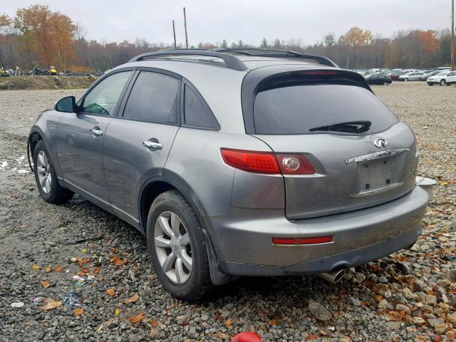 JNRAS08W45X202930 - 2005 INFINITI FX35 GRAY photo 3