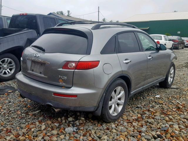 JNRAS08W45X202930 - 2005 INFINITI FX35 GRAY photo 4