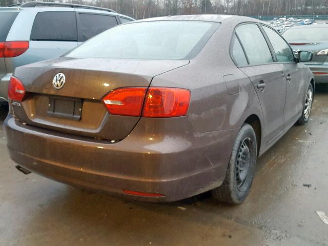 3VW2K7AJ1CM319215 - 2012 VOLKSWAGEN JETTA BASE BROWN photo 4