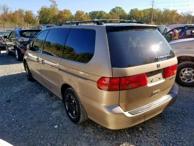 2HKRL18621H529208 - 2001 HONDA ODYSSEY EX GOLD photo 3