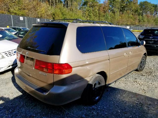 2HKRL18621H529208 - 2001 HONDA ODYSSEY EX GOLD photo 4