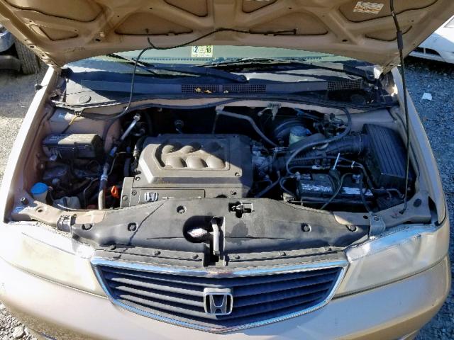 2HKRL18621H529208 - 2001 HONDA ODYSSEY EX GOLD photo 7