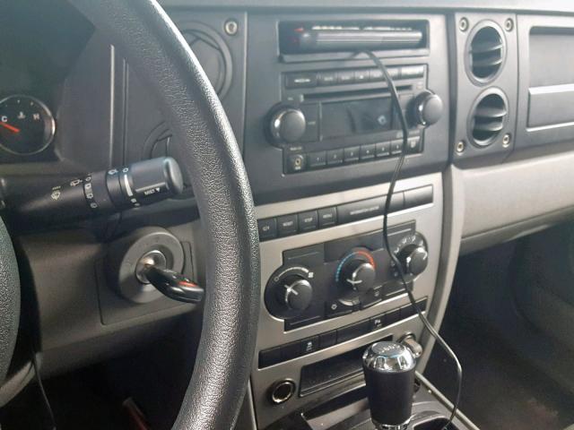 1J8HH48K16C165712 - 2006 JEEP COMMANDER GRAY photo 9