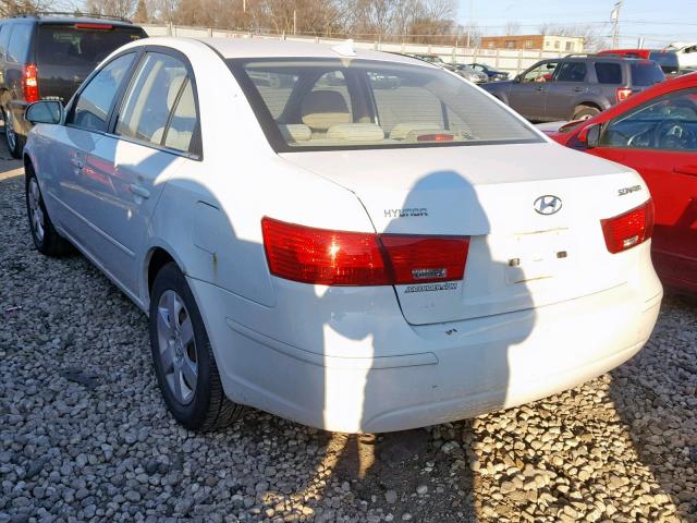 5NPET46CX9H499427 - 2009 HYUNDAI SONATA GLS WHITE photo 3