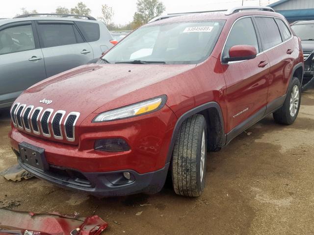 1C4PJMCS6HW551347 - 2017 JEEP CHEROKEE L RED photo 2