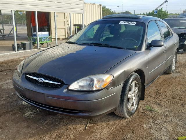 1FAHP56S92A156948 - 2002 FORD TAURUS SEL GRAY photo 2