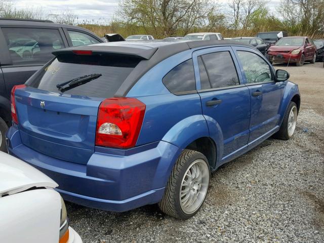 1B3HB28B97D302597 - 2007 DODGE CALIBER BLUE photo 4