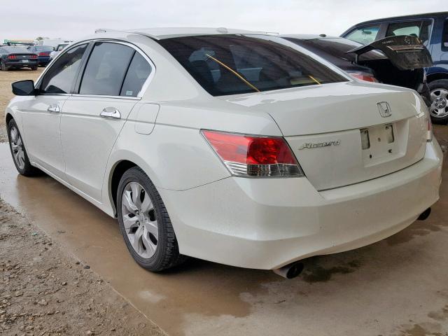 1HGCP36859A003752 - 2009 HONDA ACCORD EXL WHITE photo 3