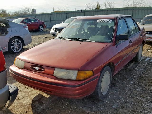 3FAPP13J8PR176010 - 1993 FORD ESCORT LX RED photo 2