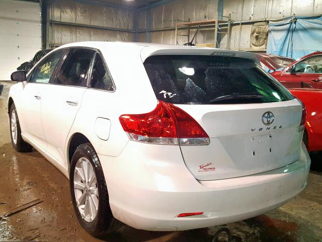 4T3ZA3BB3BU043461 - 2011 TOYOTA VENZA BASE WHITE photo 3